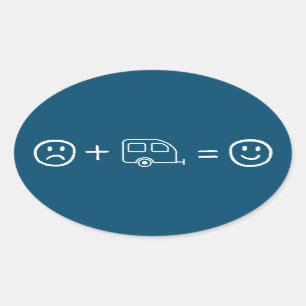 Adesivo Oval RVing faz você feliz