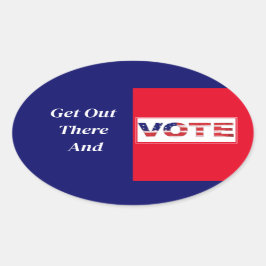 Adesivo Oval Saia Lá E VOTE