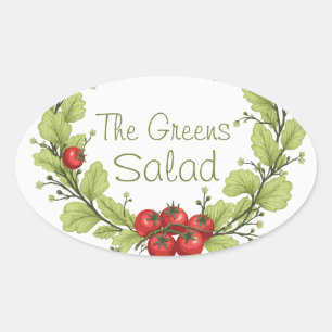 Adesivo Oval Salada dos Verdes