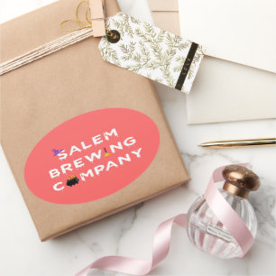 Adesivo Oval Salem Breaking Company White