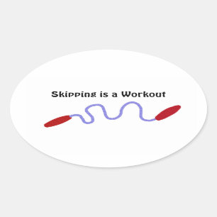 Adesivo Oval Saltar é um exercício