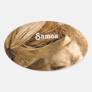 Adesivo Oval Samoa Coconut