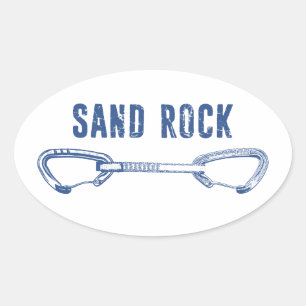 Adesivo Oval Sand Rock Alabama Escalada Quickdraw