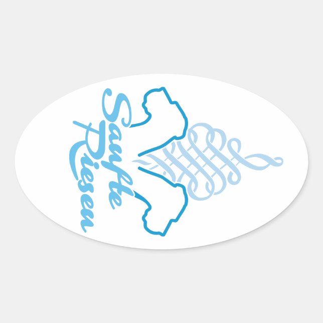 Adesivo Oval Sanfte Riesen Gentle Giants (Frente)