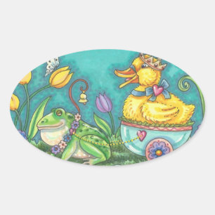 ADESIVO OVAL SAPO & DUCK PRINCE PRIMAVERA DE OVINOS ORIENTADORE