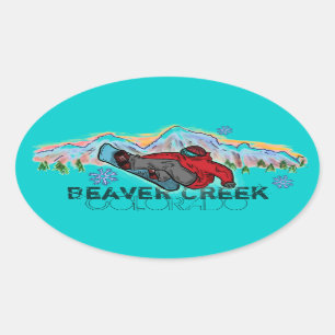 Adesivo Oval Saquinistas da montanha Beaver Creek Colorado