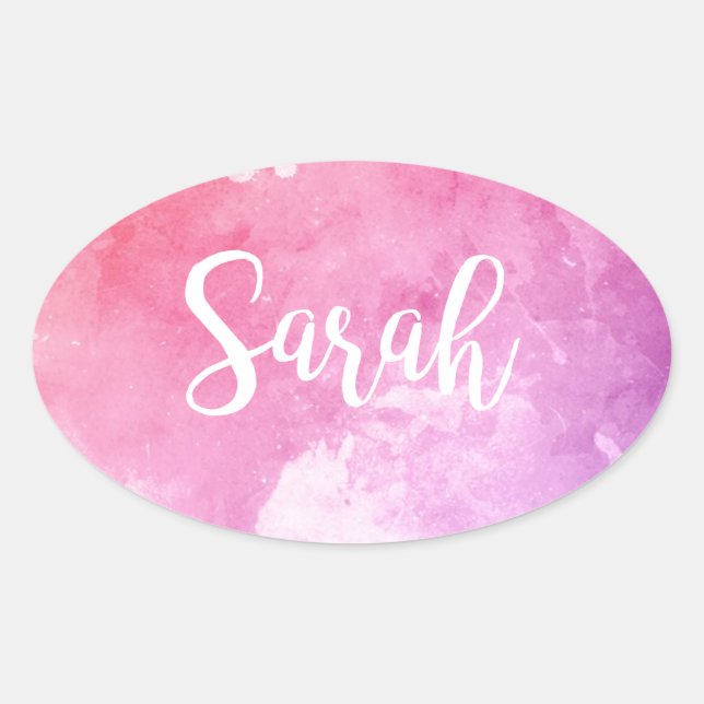 Adesivo Oval Sarah Name (Frente)