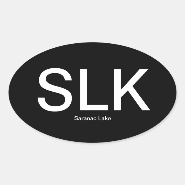 Adesivo Oval Saranac Lake SLK Bumper Sticker (Frente)