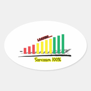 Adesivo Oval SarcasmMeter