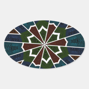 Adesivo Oval Sari inspirou Design com detalhes de insinuação