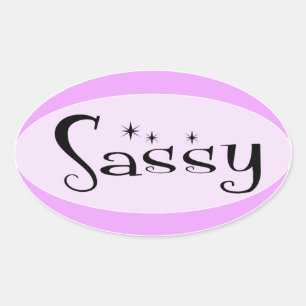 Adesivo Oval Sassy
