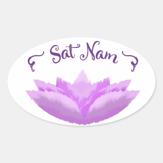 Adesivo Oval Sat Nam (Frente)