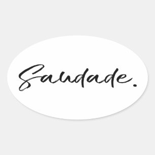 Adesivo Oval Saudade Black