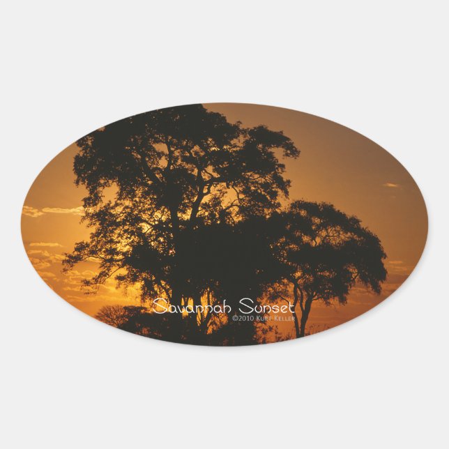 Adesivo Oval Savannah Sunset (Frente)