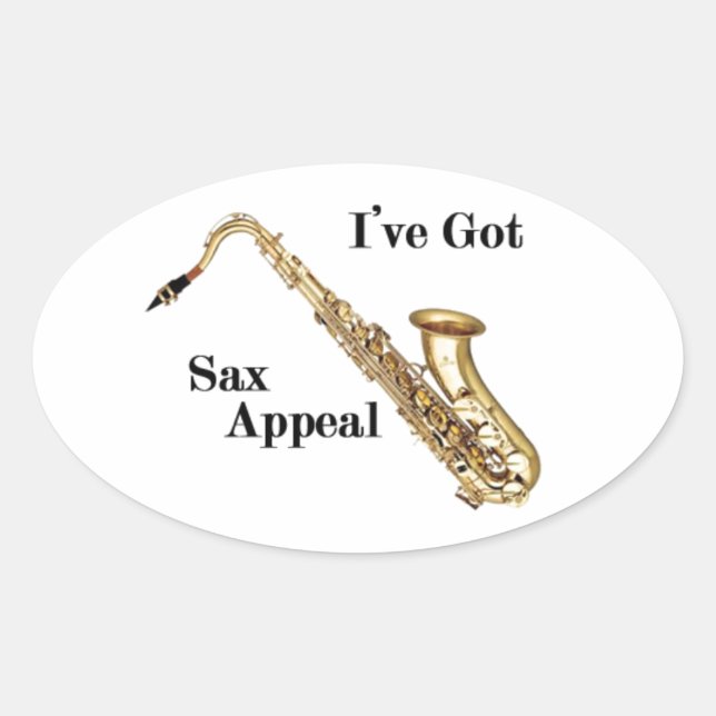 Adesivo Oval saxofone (Frente)