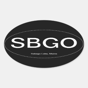 Adesivo Oval SBGO Sebago Lago Maine Oval Bumper Sticker