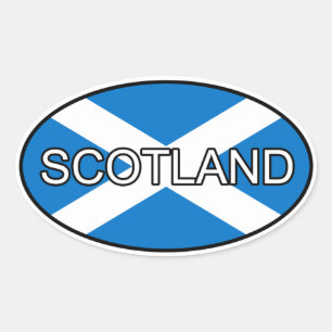 Adesivo Oval Scotland Euro Sticker