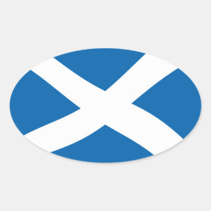 Adesivo Oval Scotland Flag Sticker