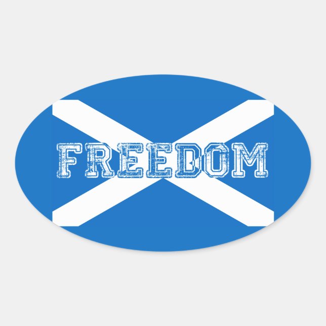 Adesivo Oval Scotland Freedom (Frente)