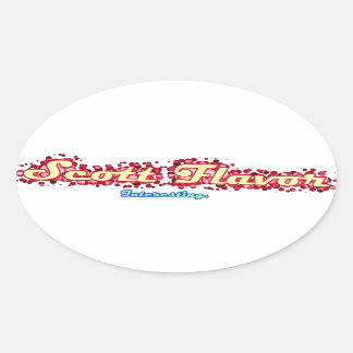 Adesivo Oval Scott Flavor: Vinheta Interessante