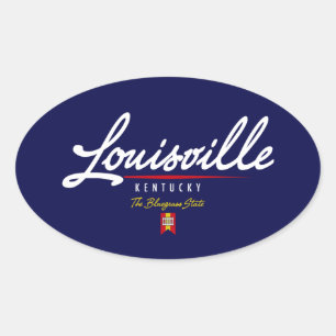 Adesivo Oval Script Louisville