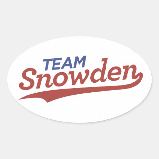 Adesivo Oval Script Team Snowden