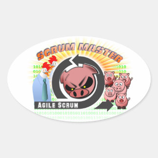 Adesivo Oval Scrum Master
