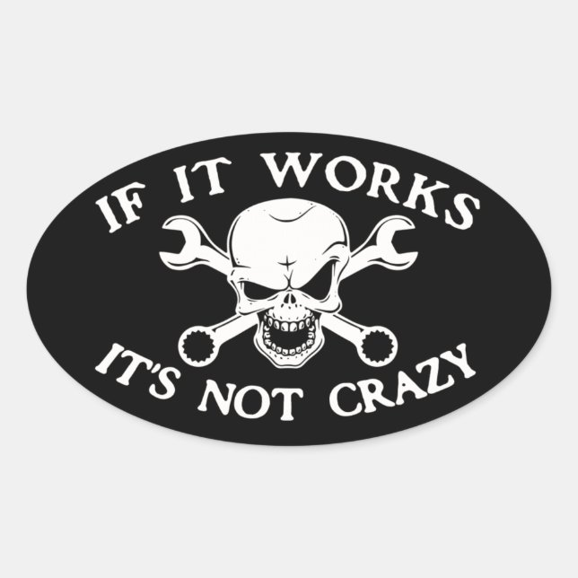 Adesivo Oval Se trabalha (Frente)