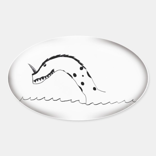 Adesivo Oval Sea Monster Sticker (Frente)