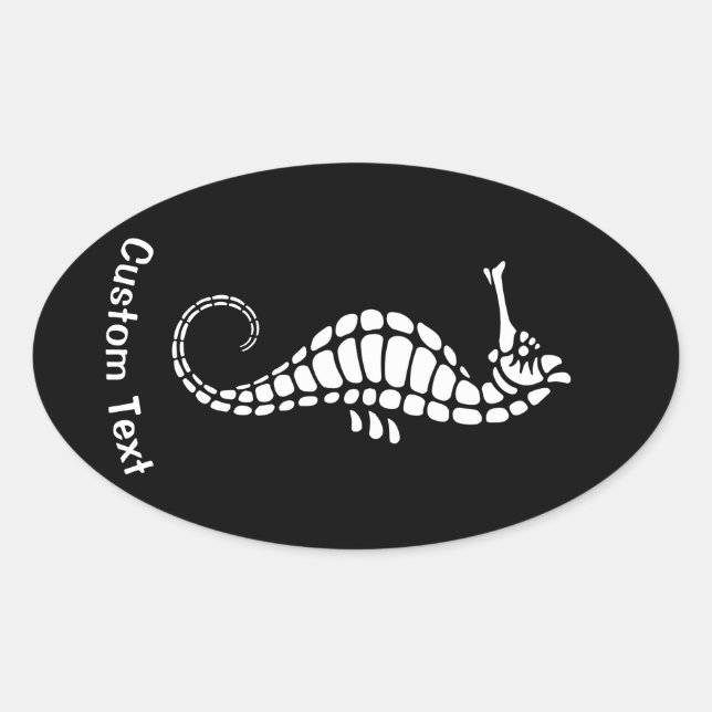 Adesivo Oval Seacavalo Branco (Frente)