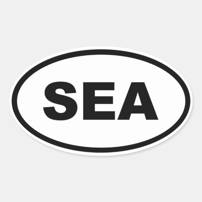 Adesivo Oval Seattle SEA (Frente)
