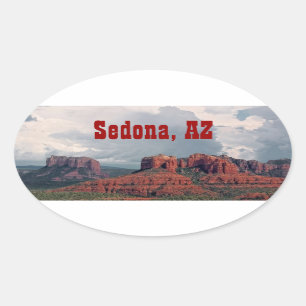Adesivo Oval Sedona Red Rock Oval Sticker