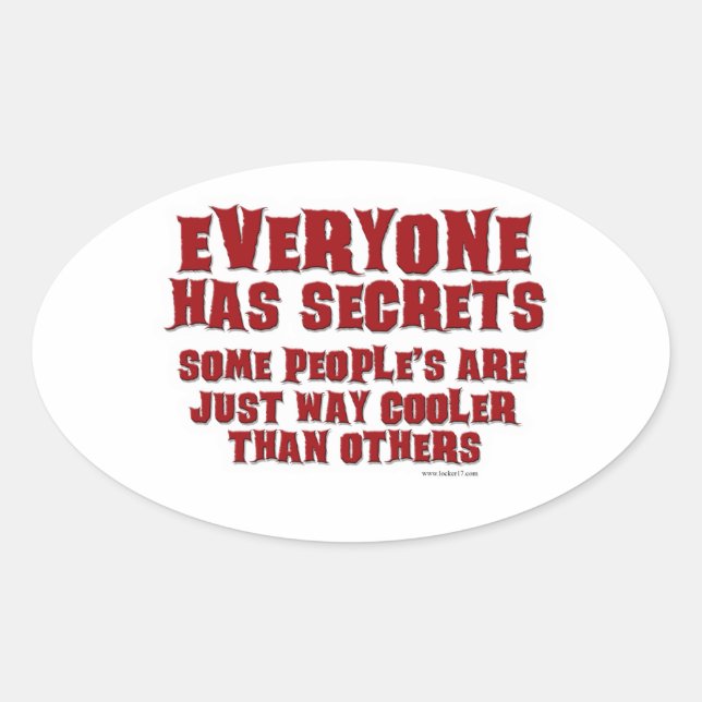 Adesivo Oval Segredos legal (Frente)