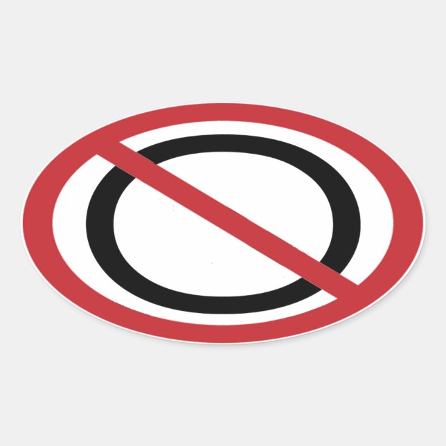 Adesivo Oval Sem Obama Sticker (Frente)