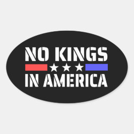 Adesivo Oval Sem Reis Na América - Anti-Monarquia