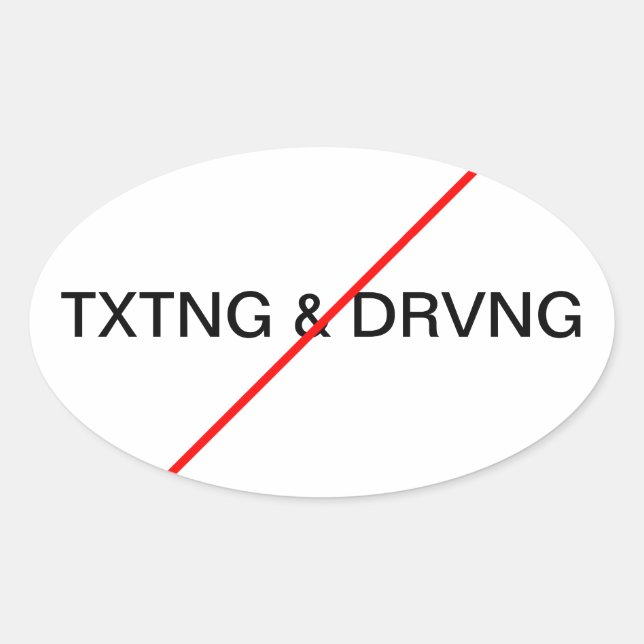 Adesivo Oval Sem Textos e Condução (Frente)