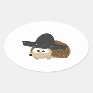 Adesivo Oval Senhor Hedgehog