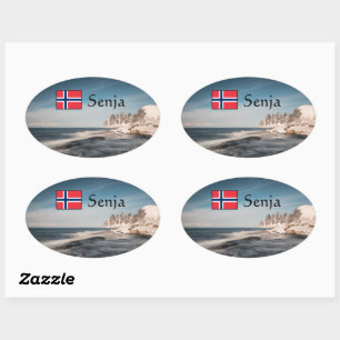 Adesivo Oval Senja Norway