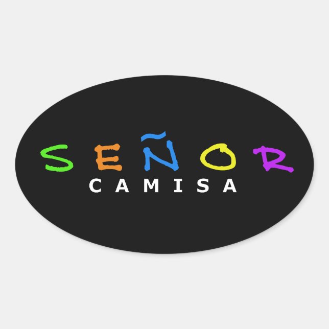 Adesivo Oval Señor Camisa Sticker (Frente)