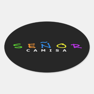 Adesivo Oval Señor Camisa Sticker
