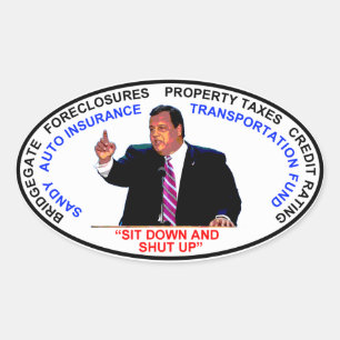 Adesivo Oval Sente-se e cale a boca