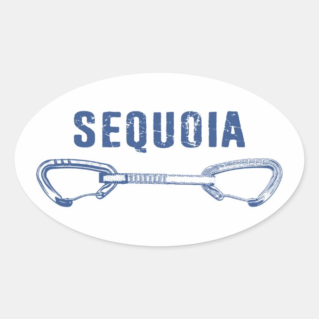 Adesivo Oval Sequoia National Park Escalada Quickdraw (Frente)