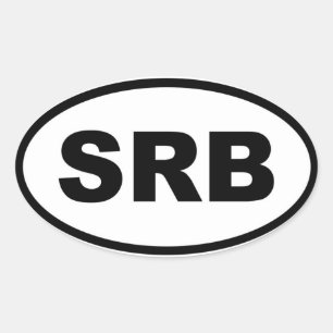 Adesivo Oval Sérvia SRB Europeu