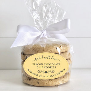 Adesivo Oval Serviço Memorial Memória De Favor Assado Com Amor