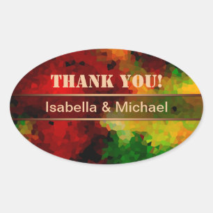 Adesivo Oval Seu nome, personalize, iniciais, abstrato