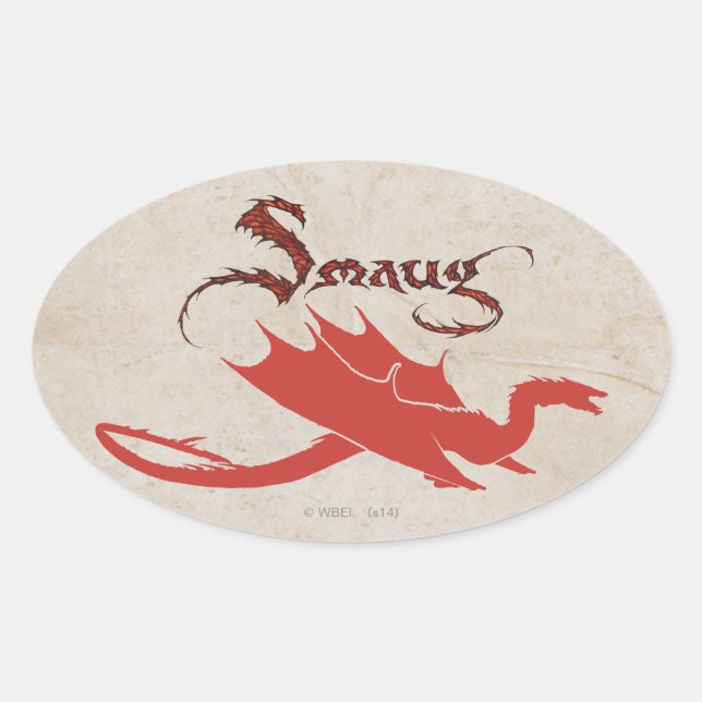 Adesivo Oval Silhuette e nome SMAUG™ (Frente)