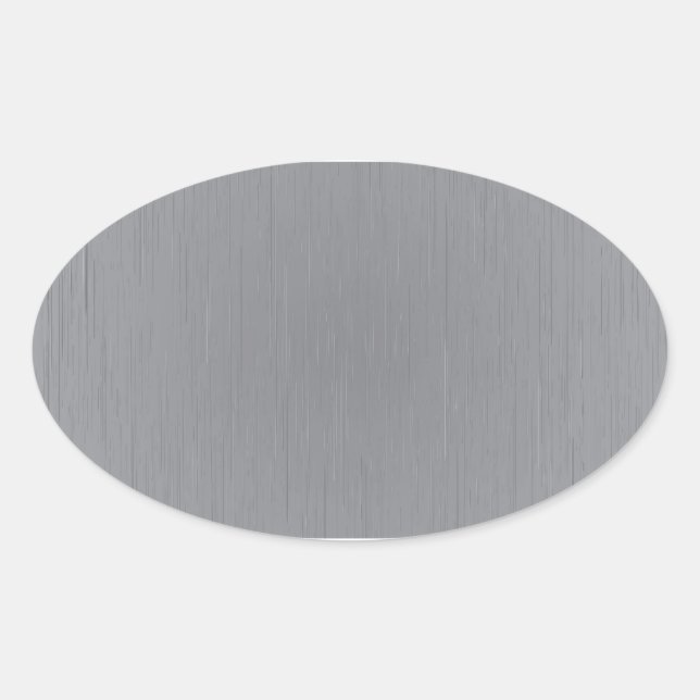 Adesivo Oval Silver Metal (Frente)