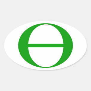 Adesivo Oval Símbolo da ecologia