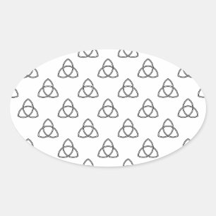 Adesivo Oval Símbolo Triquetra Vesica