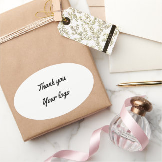 Adesivo Oval Simple minimal elegant custom logo here company th